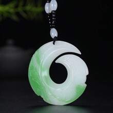 1 Natural Jade Amulet Necklace Pendant, Gemstone Necklace, Jade Jewelry In Various Colors To Choose From, Handmade Unique Necklace, Gift For Family, Holiday Gift.(Complimentary: Lanyard, Gift Box)