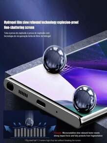 4 Pcs Full Coverage Soft Hydrogel Film Soft Screen Protector Compatible With Samsung Galaxy Full Coverage Easy Install High-Definition Clear, Bubble-Free,Scratch And Shatter Resistant Hydro Gel Film Soft Screen Protective Film (Not Tempered Glass) Gift For Birthday/Easter/Presidents Day/Christmas//Family/Friends/Boy/Girlfriend Gift For Birthday, Family, Friends Phone Screen Protector, Phone Accessories - Black - View 7