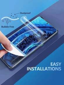 4 Pcs Full Coverage Soft Hydrogel Film Soft Screen Protector Compatible With Samsung Galaxy Full Coverage Easy Install High-Definition Clear, Bubble-Free,Scratch And Shatter Resistant Hydro Gel Film Soft Screen Protective Film (Not Tempered Glass) Gift For Birthday/Easter/Presidents Day/Christmas//Family/Friends/Boy/Girlfriend Gift For Birthday, Family, Friends Phone Screen Protector, Phone Accessories - Black - View 9