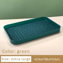 Modern Simplistic Plastic Tea Tray, Small Dry Brewing Tea Serving Tray, Kung Fu Tea Accessory Set With Draining Pan, Home Use - Multicolor - View 22