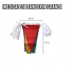 150m Banderin Decoracion Colores Fiestas Multicolor 20 Tiras San Valentin Cumpleaños Eventos Patronales Convivios Despedidas Reunion Para Toda Ocasion Especial Ceelebraciones - Multicolor - Ver 5