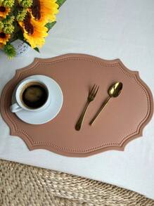 1 tấm lót bàn bằng da, tấm lót bàn ăn lấy cảm hứng từ phong cách cổ điển, sáng tạo theo phong cách châu Âu, chịu nhiệt, chống thấm nước và chống dầu - Nhiều màu - Xem 15