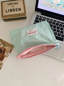 1 pieza Bolsa de maquillaje tipo macaron, bolsa portátil para el almacenamiento de compresas higiénicas, bolsa de almacenamiento, bolsa de cambio para decoración del hogar, viajes, almacenamiento, bolsa de maquillaje, estuche de cosméticos, organizador de viaje, organizador de maquillaje de gran capacidad, para lápiz de labios, pinceles, cuidado de la piel, teléfono móvil, monedas, artículos pequeños, para el hogar, regalo, vacaciones y festivales de Halloween y Navidad, de uso multifuncional, con estilo bohemio, para vacaciones en la playa, colección de baño, colección de dormitorio, de gran capacidad