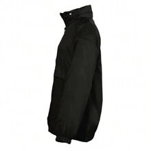 SOLS Kids Unisex Surf Windbreaker Jacket (Water Resistant And Windproof) (Black) - Black - View 3