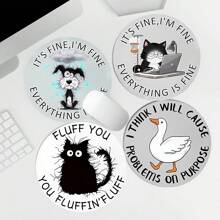 Funny Mouse Pad With Anti-Slip Rubber Base, Decorative Mousepad For Desktop Wireless Computer Mouse, Office & Laptop, Cute Gift For Women And Girls - Multicolor - View 1