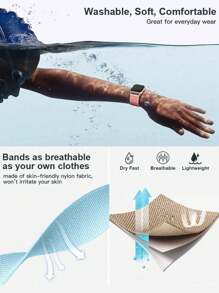 3 Packs Stretchy Solo Loop Band Compatible With Apple Watch Band 38mm 40mm 41mm 42mm 44mm 45mm 46mm 49mm For Women Men, Adjustable Sport Elastic Nylon Strap Compatible With IWatch Series Ultra/SE/11/10/9/8/7/6/5/4/3/2/1