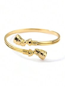 1 pièce Bracelet ajustable Néfertiti, reine égyptienne, pour femmes et hommes, bracelet africain de couple, bijoux de hip-hop punk, cadeaux 2024
