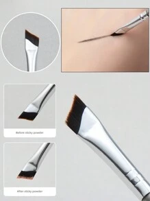 2pcs Angled Brush Eyebrow Brush Eyeliner Gel Makeup Brush, Eye Socket Brush For Eyebrows And Eyes