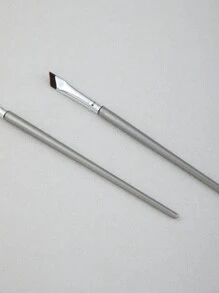 2pcs Angled Brush Eyebrow Brush Eyeliner Gel Makeup Brush, Eye Socket Brush For Eyebrows And Eyes