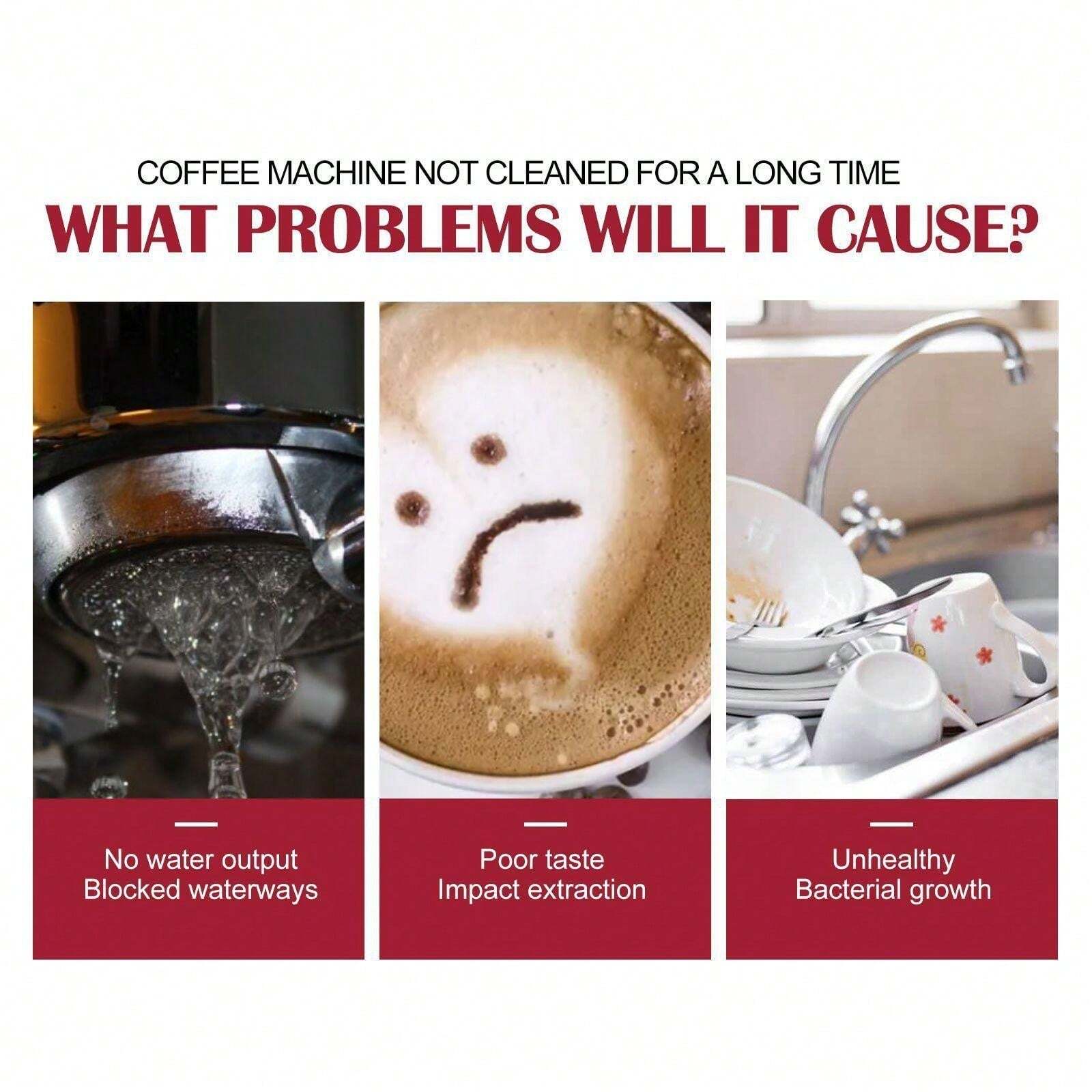 Coffee Machine Cleaning Tablets Cleanse Coffee Residue, Limescale