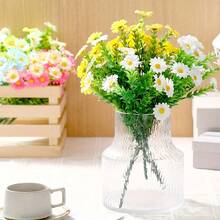 7 Chiếc Hoa Nhân Tạo Chống Tia UV Ngoài Trời Cây Nhân Tạo Hoa Dại Hoa Cúc Nhựa Số Lượng Lớn Để Treo Chậu Trồng Cây Hiên Cửa Sổ Trang Trí Nhà Xuân Hè (Không Có Bình) - Nhiều màu - Xem 1