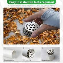 White Interpolated Filter Screen Stops 304 Stainless Steel Anti Clogging Of Drainage Pipes Gutter Cleaning Tool For Pipe - Silver - View 6