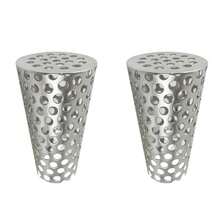 White Interpolated Filter Screen Stops 304 Stainless Steel Anti Clogging Of Drainage Pipes Gutter Cleaning Tool For Pipe - Silver - View 1