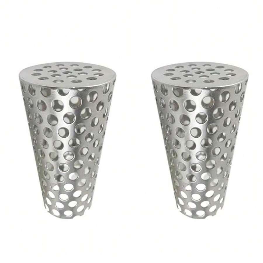 White Interpolated Filter Screen Stops 304 Stainless Steel Anti Clogging Of Drainage Pipes Gutter Cleaning Tool For Pipe - Silver - View 1