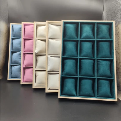 1 pieza Organizador de joyería con bandeja de 35x24cm para exhibir aretes, collares y pulseras