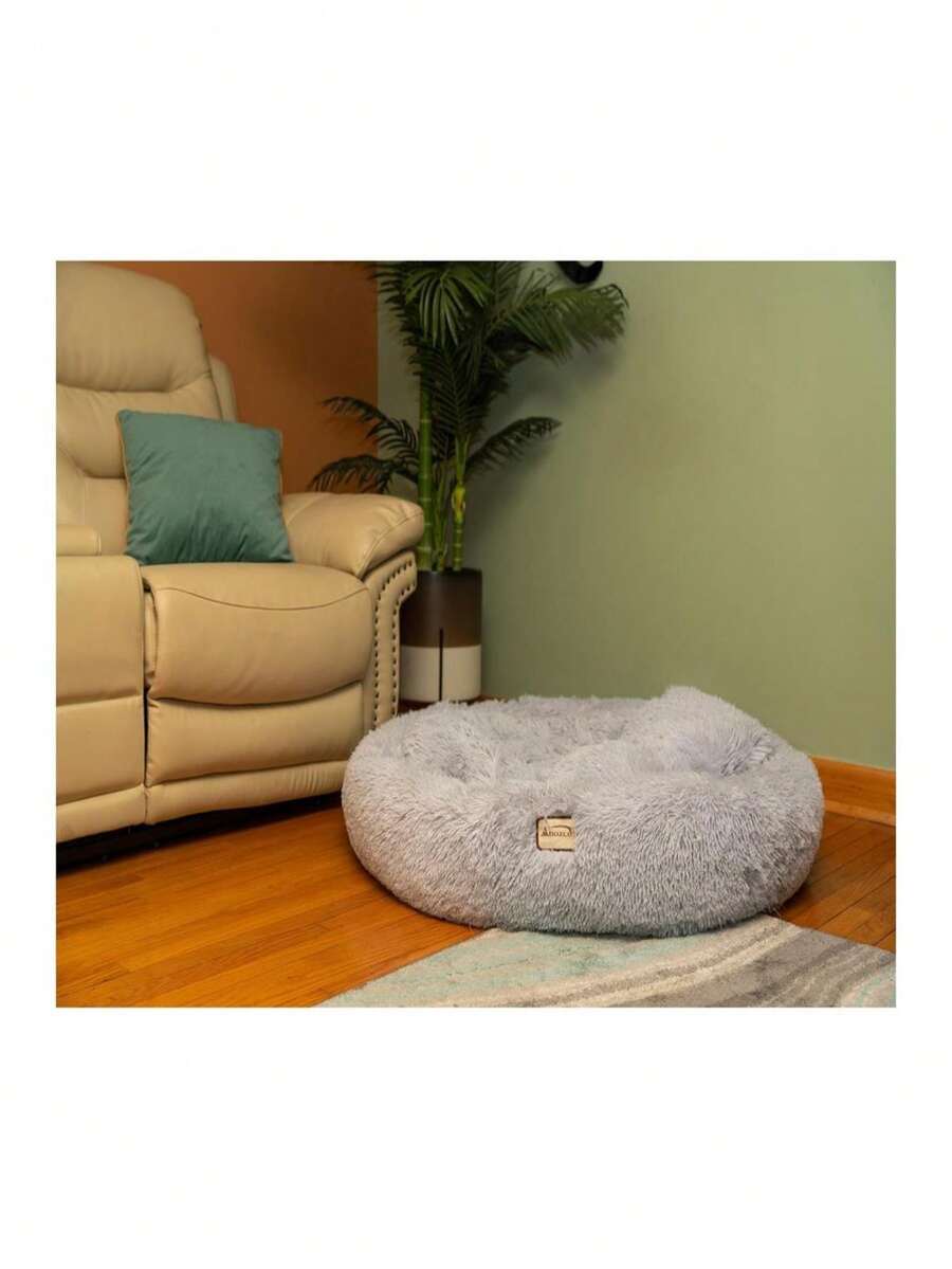 Armarkat C71NHS Fluffy Grey Round Cat Bed, Extra Large - Xám - Xem 1