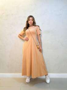 Women Short Dresses - 米色 - 查看 5