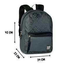 Youth Gray Sport School Backpack Clio Style Casual Bag - 灰色 - 查看 3