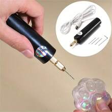 5V Mini Hand Electric Drill With Portable Rotary USB Powered Twisting Drill Used For Pearl Epoxy Resin Jewelry Making DIY - màu đen - Xem 1