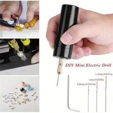5V Mini Hand Electric Drill With Portable Rotary USB Powered Twisting Drill Used For Pearl Epoxy Resin Jewelry Making DIY - màu đen - Xem 4