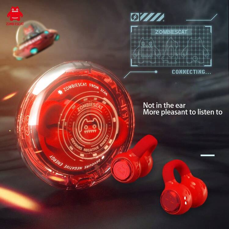 [Standard Edition] Mini Wireless Earphones 5.3 Lightweight Earphones With Hanging Ears, Breath Light, Long Battery Life, Immersive Quality Sound Low Latency Long Distance Connection Earphones With Charging Case - Multicolor - View 10