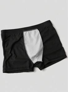 Men's Sexy Leg Printed Boxer Briefs Sports Breathable Comfortable Boxer Shorts - Black - View 6