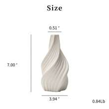 1Pc Minimalist Style Stripe Shape White Ceramic Vase Bedroom Living Room Home Decor Flower Vase Rama Decoration Rama Room Decor Glass Vase