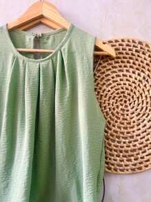 Women's Blouse Dune Regatta Top With Button - verde menta - Ver 2