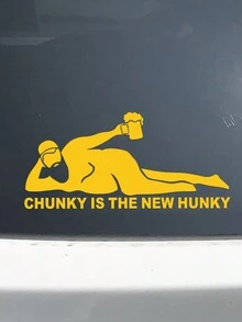 1 Pc Chunky Is The New Hunky Funny Car Decal Sticker Car Window Sticker Christmas Car Rear Window Sticker Santa Claus Car Vinyl Sticker - one-size - View 13