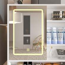 Makeup Vanity With Lights In 3 Colors & Openable Mirror, Vanity Desk With 4 Drawers & 1 Cabinets & Shelves, Vanity Table Rattan Vanity Dresser, For Bedroom.Mo-Autos
