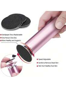 Electric Foot Grinder To Remove Calluses Electric Pedicure Machine With Adjustable Speed And 60 Pieces Of Replacement Sandpaper Foot Pedicure Device Suitable For Men And Women To Remove Dead Skin And Hard Calluses