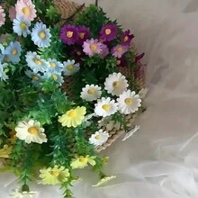 7 Chiếc Hoa Nhân Tạo Chống Tia UV Ngoài Trời Cây Nhân Tạo Hoa Dại Hoa Cúc Nhựa Số Lượng Lớn Để Treo Chậu Trồng Cây Hiên Cửa Sổ Trang Trí Nhà Xuân Hè (Không Có Bình) - Nhiều màu - Xem 9