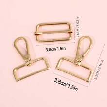 3pcs Luggage Strap Accessories Set, Including Shoulder Strap Buckle, Dog Clip, Zinc Alloy Pressed Hook Buckle, For DIY Handbag