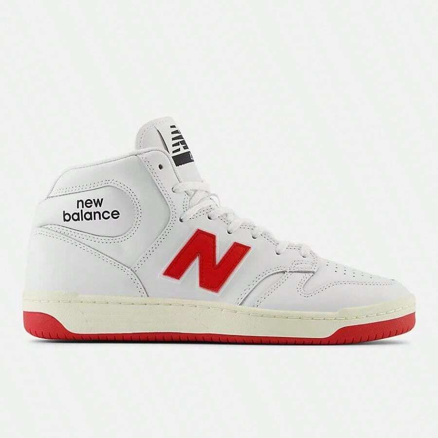 New Balance NB Numeric 480 High - White with Red - View 1