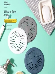 1/3/6PCS 升级版圆形排水耳机，耐用硅胶发塞，淋浴排水盖，厨房过滤器残留物，易于安装和清洁，浴室浴缸和厨房，可重复使用的万圣节圣诞礼物 - 多色 - 查看 3