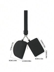 2pcs Multifunctional Fashion Women's Wrist Bag Simple Bank Card Coin Purse Portable Mini Coin Storage Bag Simple Key Card Bag Wristlet Keychain Wristlet Wallet Car Accessories Bag Charm School Letter Cute Goth Y2k Gifts For Mother, Father, Graduation, And Teacher - Multicolor - View 5