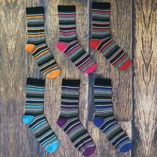 Sock Snob 6 Pack Mens Patterned Coloured Soft Cotton Dress Socks (DEE3) - Fast Shipping And Quick Delivery - Multicolor - View 3