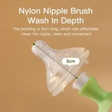 SAIDAH Simple Nylon Sponge Suction Feeding Bottle Nipple Pacifier Brush Set Water Sippy Vacuum Cup Cleaning(3 In 1)