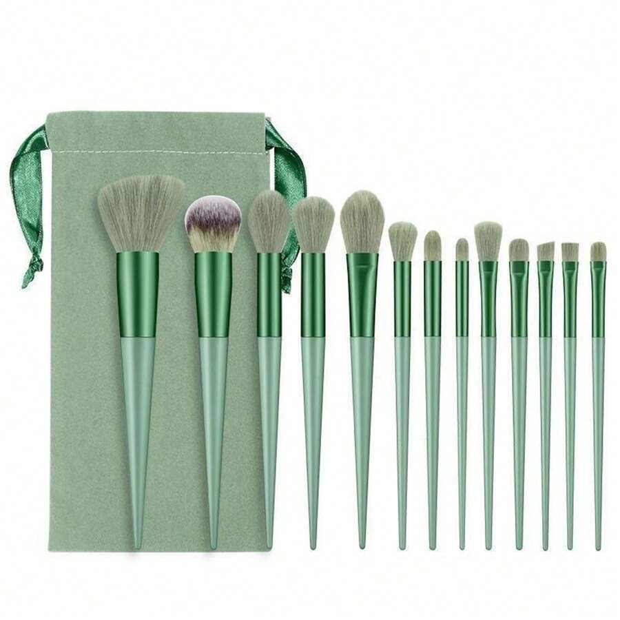 Makeup Brushes 13 Pcs Makeup Kit,Foundation Brush Eyeshadow Brush Make Up Brushes Set ( 13 Piece Set) - Green - View 1