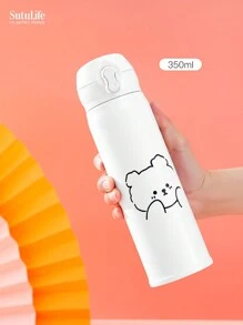 1 pieza, Taza de agua de acero inoxidable, portátil, botella de agua, aislamiento térmico y frío, regalo para hombres y mujeres para volver a la escuela