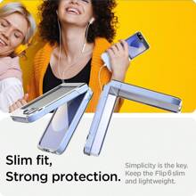 1Pc Black Phone Case Shockproof Rugged Ultra Thin Hard PC Protective Cover Compatible With Samsung Galaxy Z Flip 6/Flip 5/Flip 4/Flip 3 5G - Trong sáng - Xem 7