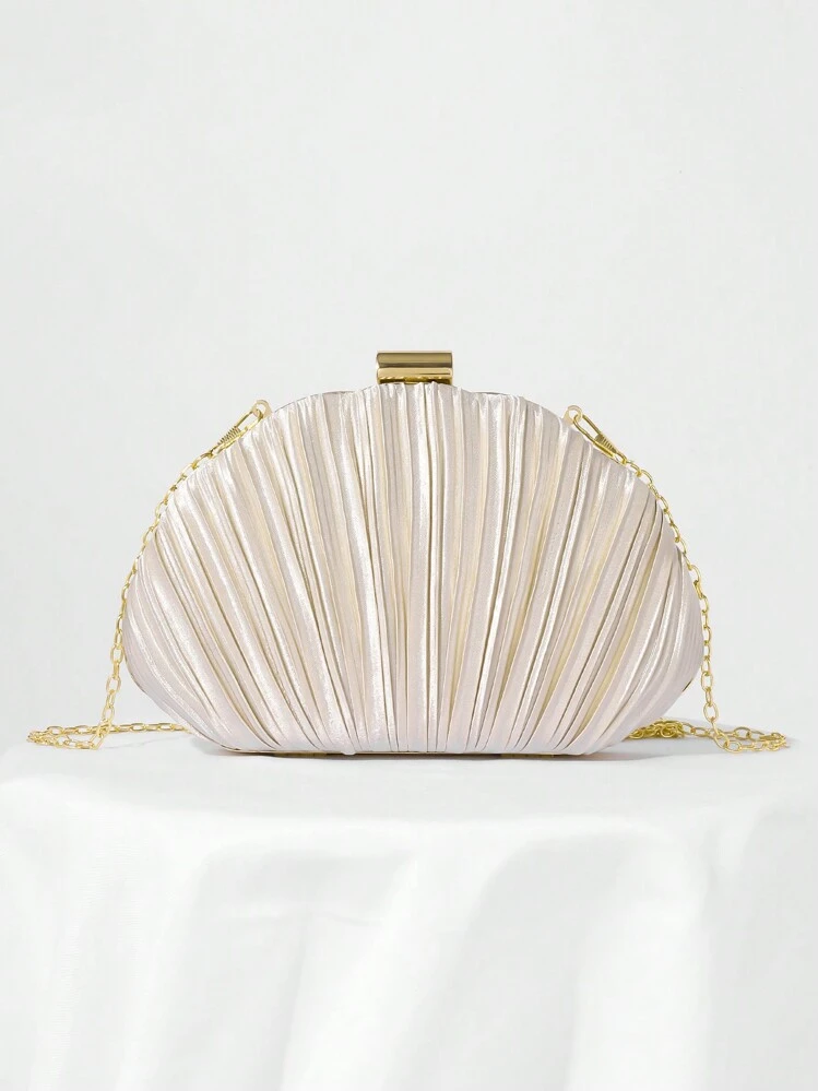 Lightweight, Business Casual Rhinestone Decor Bucket Bag Mini Drawstring Design, Clear Bag Faux Faux Pearl Bag Evening Bag, Dinner Bag Glamorous, Elegant, Exquisite, Quiet Luxury Rhinestone For Party Girl, Woman Perfect For Party, Wedding, Prom, Dinner/Banquet, Perfectly Matching With Prom Accessories, Perfectly Matching With Bridal Party, Best Choice Elegant Bag For Bridal Shower, Clutch Bag For Wedding, Party Bags,Perfect For Party Wedding Prom Dinner/Banquet Matching With Holiday Party Dress Evening Dress & Sequin Dress , New Year - Apricot - View 8