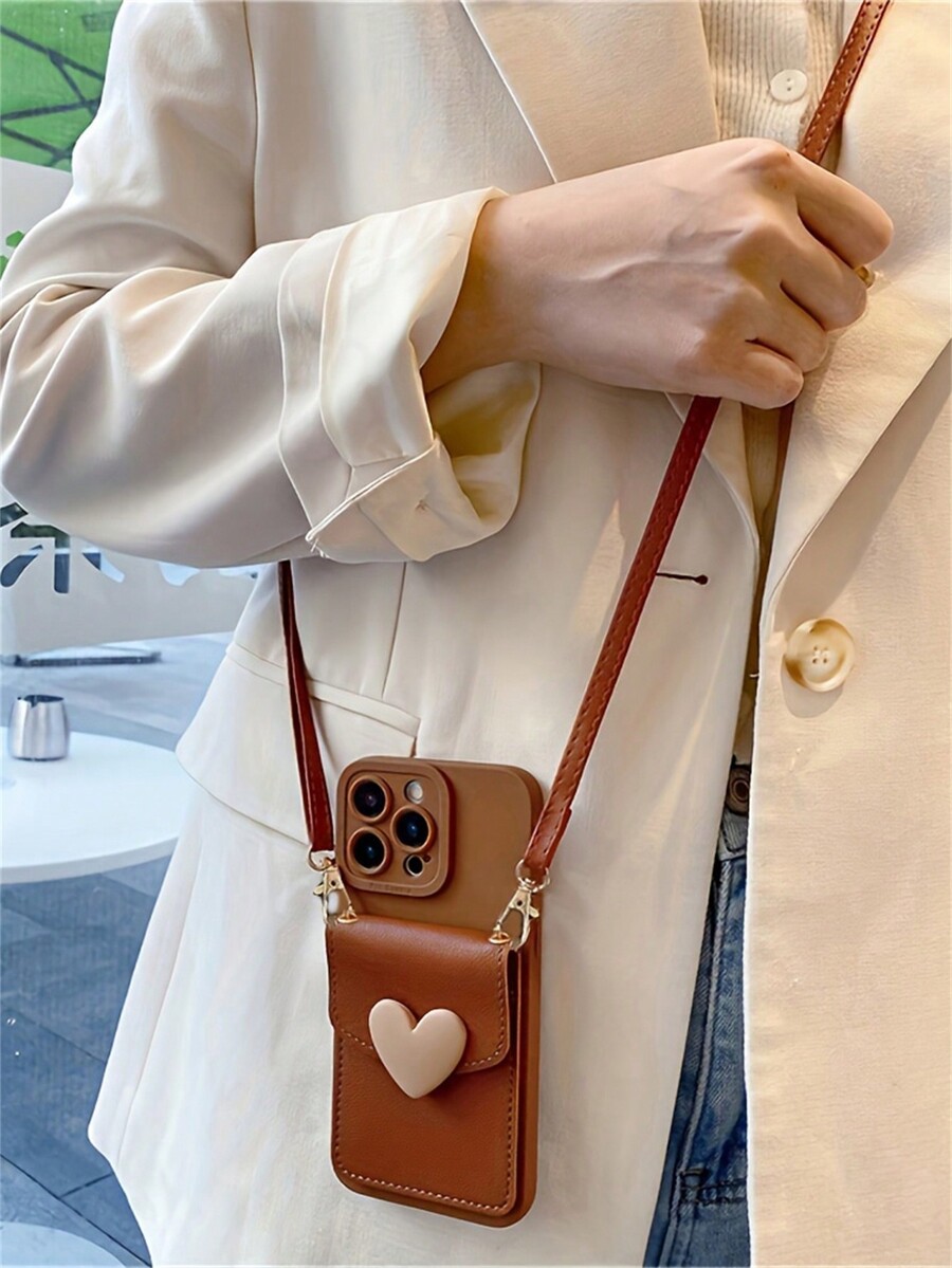 New Cute Crossbody Lanyard Necklace Strap Card Holder Silicone Phone