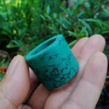 1pc Natural Jade Thumb Ring, Gemstone Finger, A Variety Of Styles And Colors Can Be Selected, Handmade Unique Wide Ring, Universal Ring Diameter, Amulet Ring, Male Ring, Gift For Husband. - F - View 6