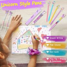 Fruit Scented Markers Set, 44 Pcs Unicorn Pencil Case Black To School Gifts, Unicorn Gifts For Girls - Birthday Gifts Art And Craft Coloring Supplies - Nhiều màu - Xem 7