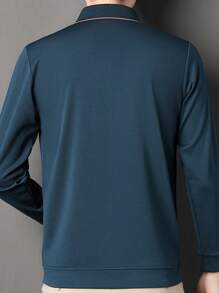 Middle Aged Men's Thin Long Sleeve T-Shirt, Spring Autumn