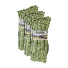 Sock Snob 3 Pack Mens Warm 100% Wool Ribbed Socks With Reinforced Heel And Toe (Khaki) - Fast Shipping And Quick Delivery - Green - View 3