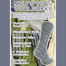 Sock Snob 3 Pack Mens Warm 100% Wool Ribbed Socks With Reinforced Heel And Toe (Khaki) - Fast Shipping And Quick Delivery - Green - View 2