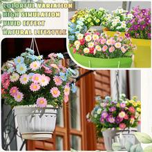 7 Chiếc Hoa Nhân Tạo Chống Tia UV Ngoài Trời Cây Nhân Tạo Hoa Dại Hoa Cúc Nhựa Số Lượng Lớn Để Treo Chậu Trồng Cây Hiên Cửa Sổ Trang Trí Nhà Xuân Hè (Không Có Bình) - Nhiều màu - Xem 7