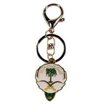 Portachiavi in lega a forma di luna, con design a palma e grani di preghiera, stile festival dell'Arabia Saudita, accessori per zaino, ciondoli per zaino, accessori per auto, ciondoli per borse, regali, accessori per auto, ciondoli per borse scolastiche, idee regalo per insegnanti, amici, sorelle